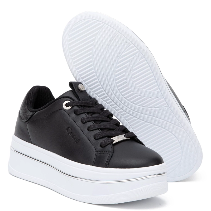 ZAPATILLA DE CUERO MUJER GACEL NEGRO ISADORA - 4