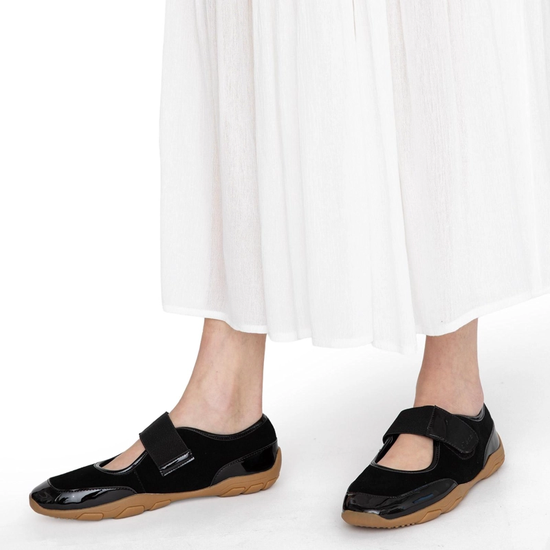 ZAPATILLA DE CUERO MUJER GACEL NEGRO HARPER - 2