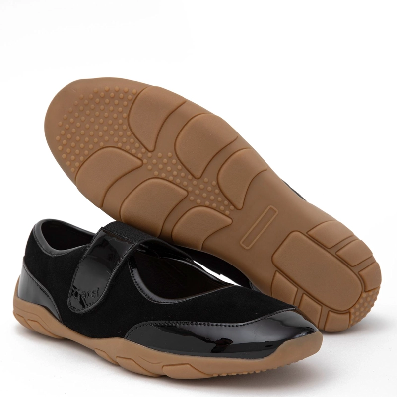 ZAPATILLA DE CUERO MUJER GACEL NEGRO HARPER - 4