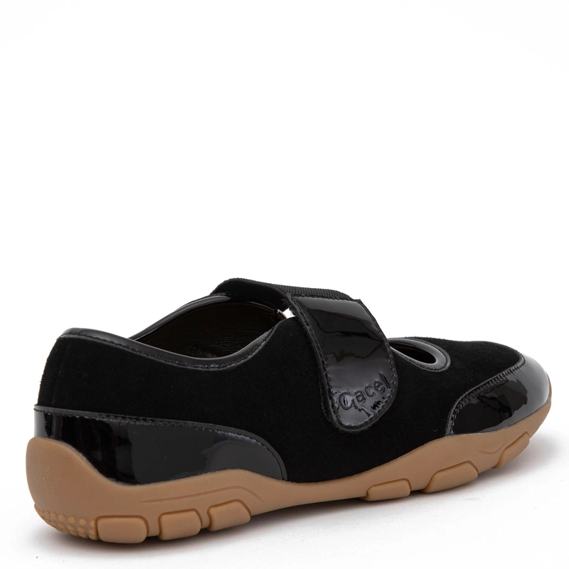 ZAPATILLA DE CUERO MUJER GACEL NEGRO HARPER - 5