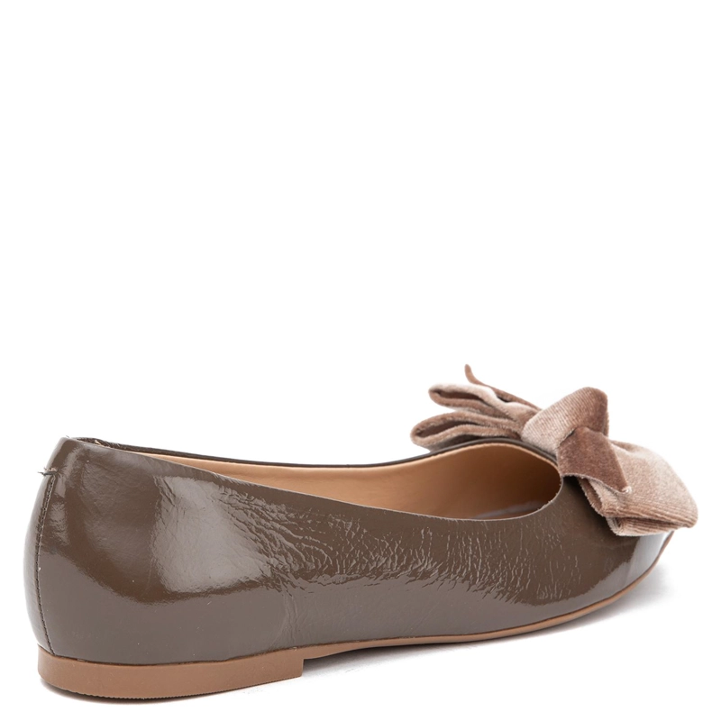 BALLERINA DE CUERO MUJER GACEL OLIVO KIM - 5