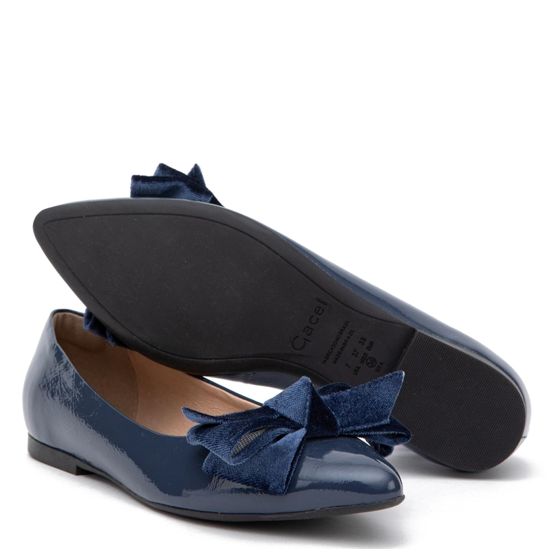BALLERINA DE CUERO MUJER GACEL MARINO KIM - 4