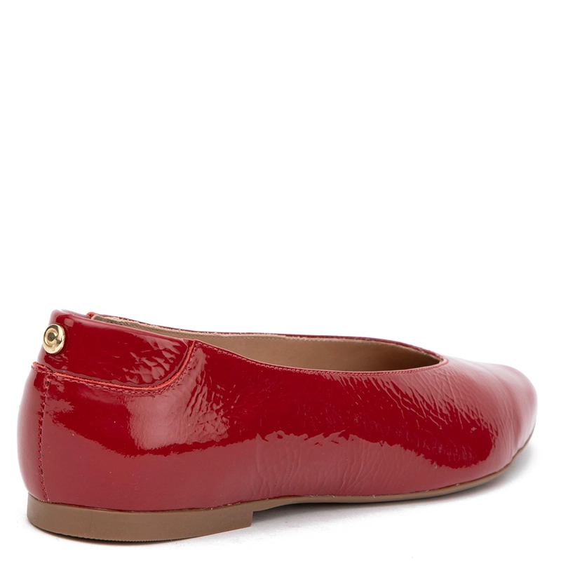 BALLERINA DE CUERO MUJER GACEL ROJO KIM - 4