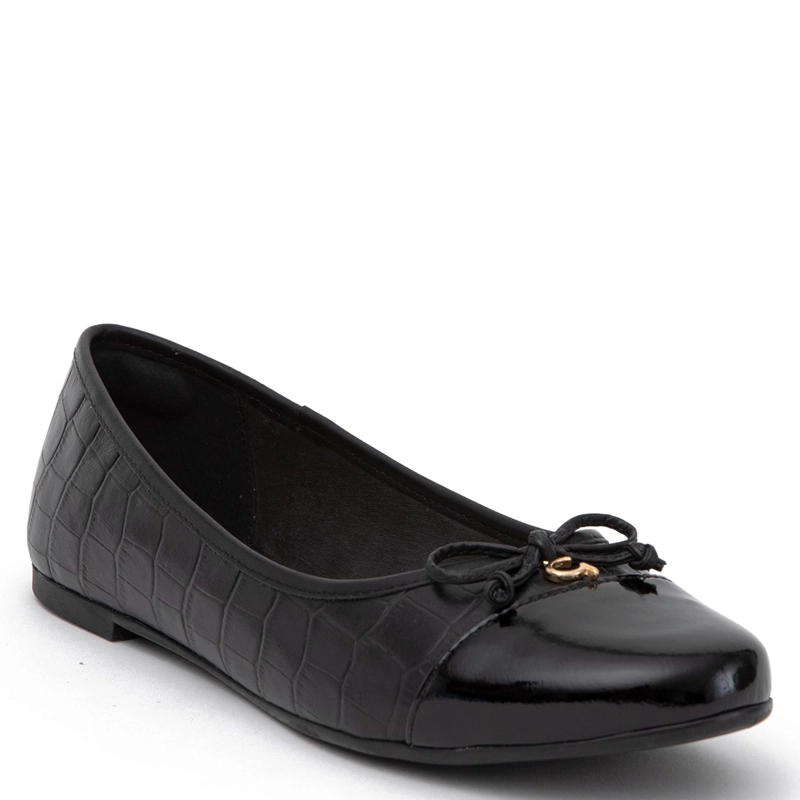 BALLERINA DE CUERO MUJER GACEL NEGRO IKIA - 3