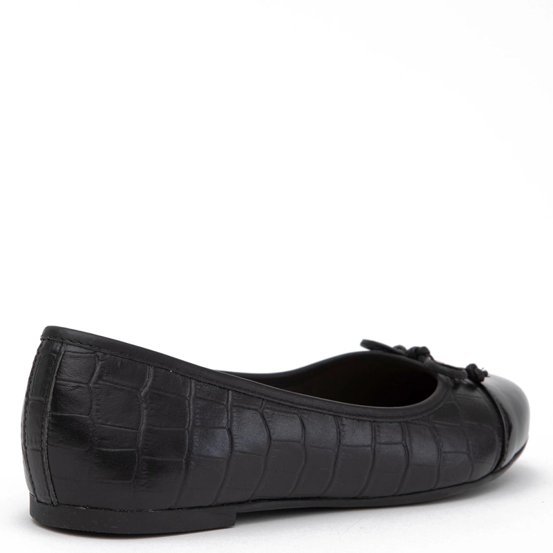 BALLERINA DE CUERO MUJER GACEL NEGRO IKIA - 5