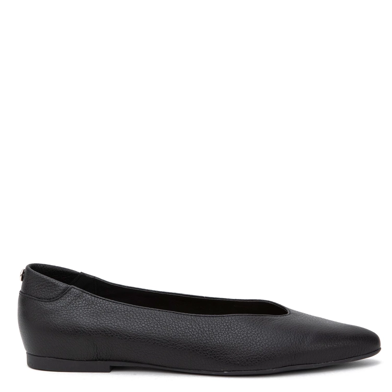 BALLERINA DE CUERO MUJER GACEL NEGRO KIM - 1