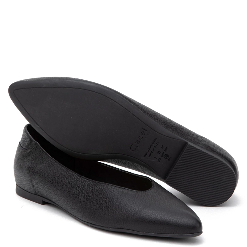 BALLERINA DE CUERO MUJER GACEL NEGRO KIM - 4