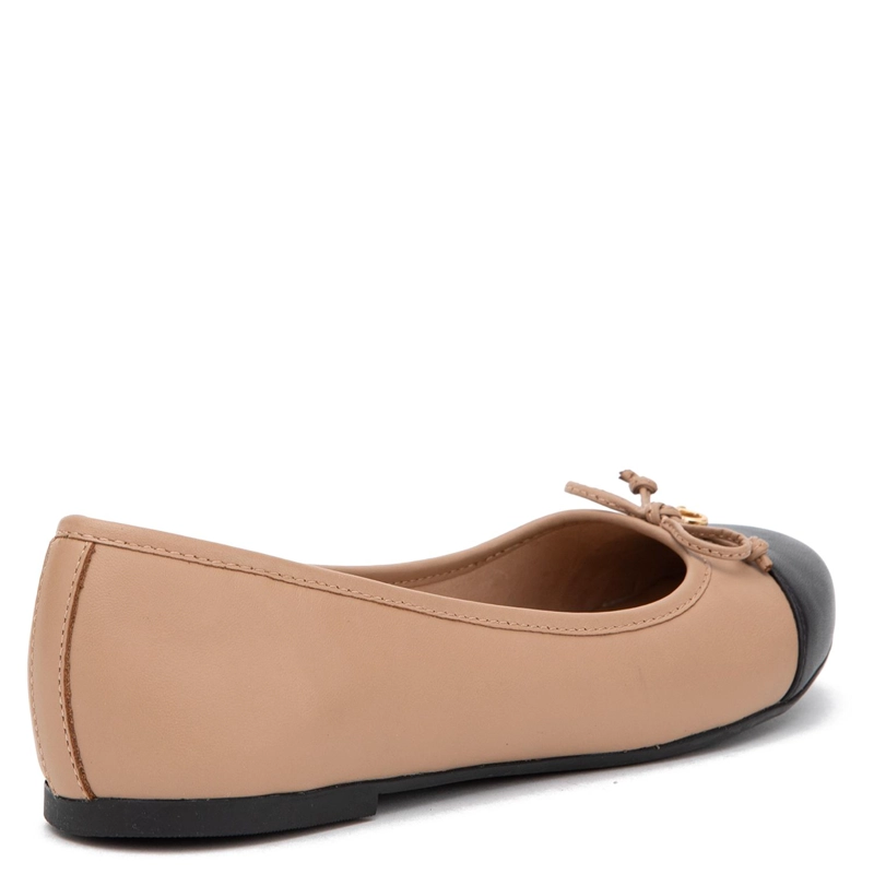 BALLERINA DE CUERO MUJER GACEL BEIGE IKIA - 5