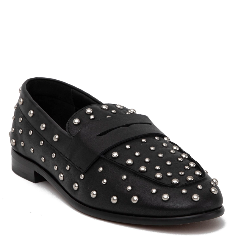 MOCASIN DE CUERO MUJER GACEL NEGRO POLKA - 3