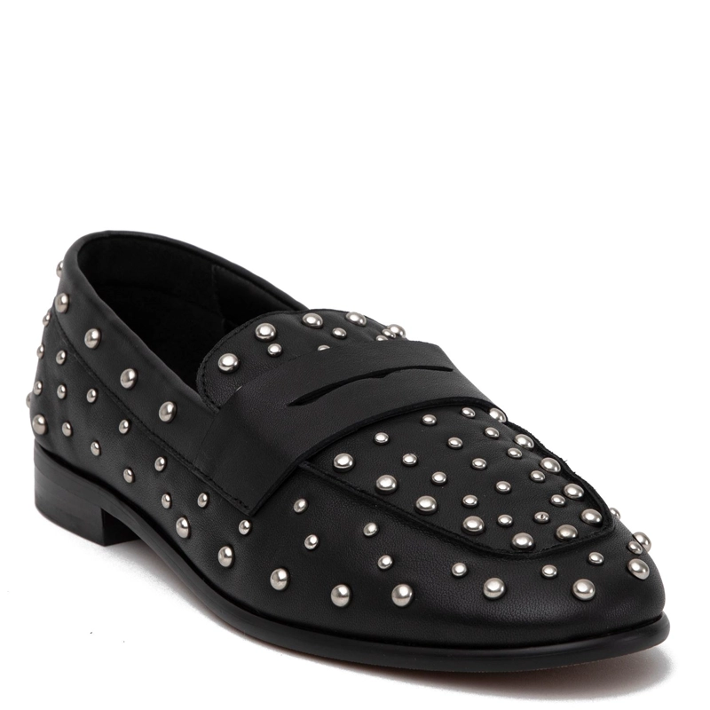 MOCASIN DE CUERO MUJER GACEL NEGRO POLKA - 3