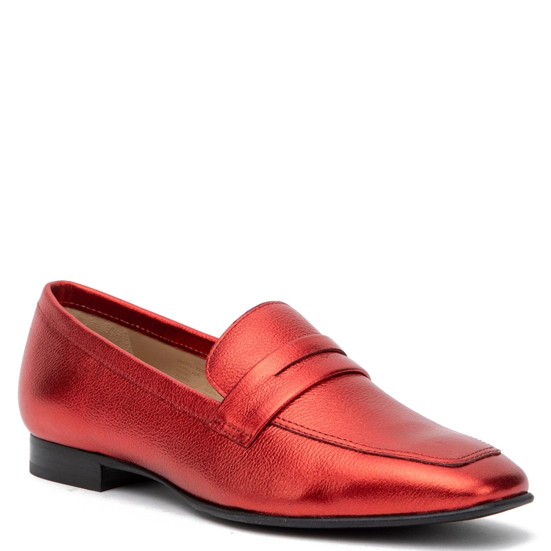 MOCASIN DE CUERO MUJER GACEL ROJO CRUXI - 3