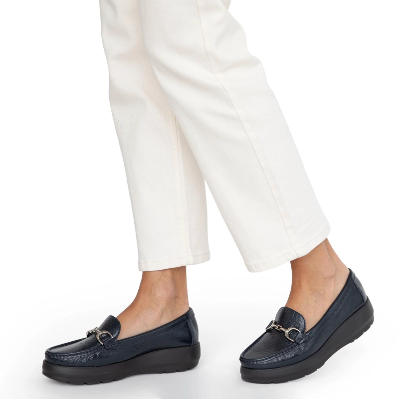 MOCASIN DE CUERO MUJER GACEL MARINO LOCANDA 0660883 - 2