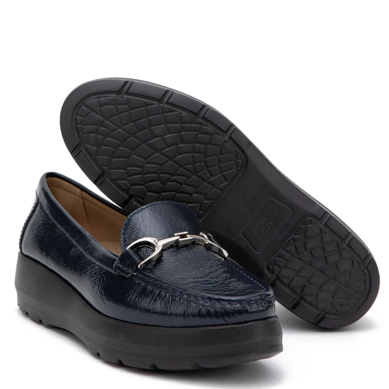 MOCASIN DE CUERO MUJER GACEL MARINO LOCANDA 0660883 - 4