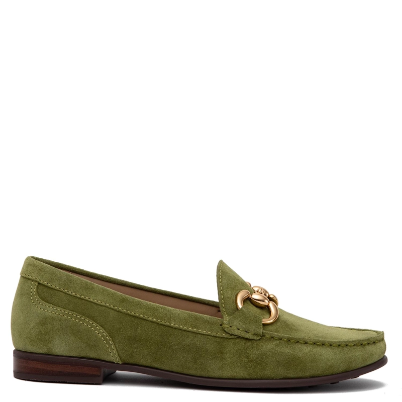 MOCASIN DE CUERO MUJER GACEL OLIVO SIRI 0661020 - 1