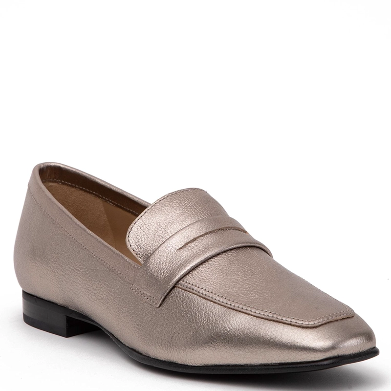MOCASIN DE CUERO MUJER GACEL ACERO CRUXI 0660754 - 3