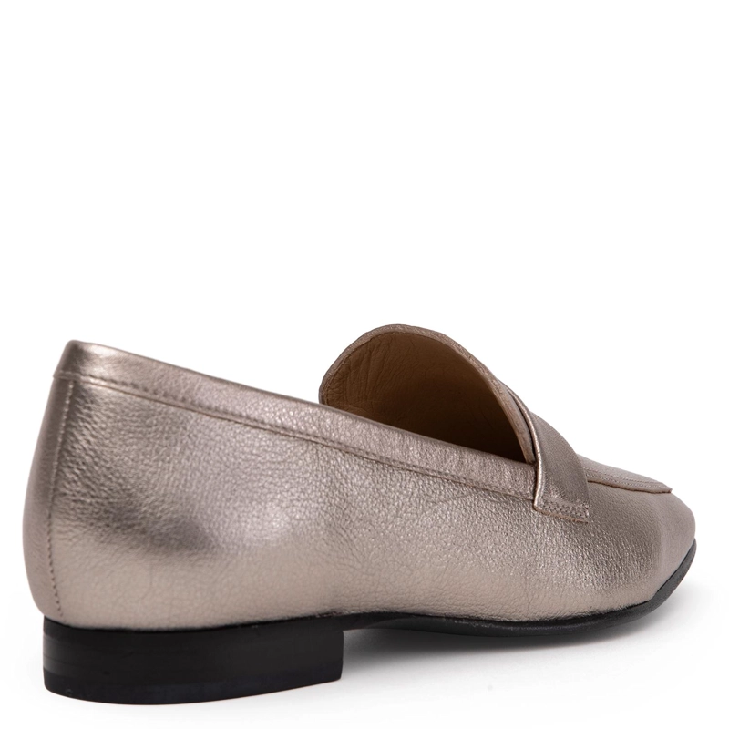 MOCASIN DE CUERO MUJER GACEL ACERO CRUXI - 5