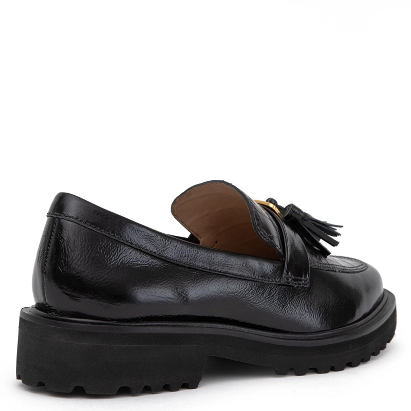 MOCASIN DE CUERO MUJER GACEL NEGRO AILEEN - 5