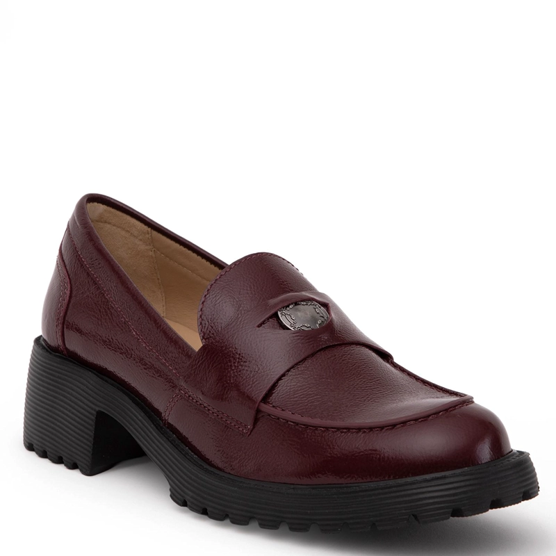 MOCASIN DE CUERO MUJER GACEL BURDEO BELEN - 3