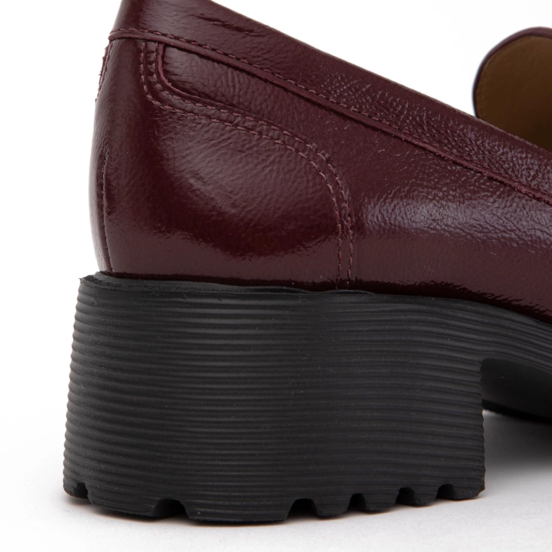 MOCASIN DE CUERO MUJER GACEL BURDEO BELEN - 4