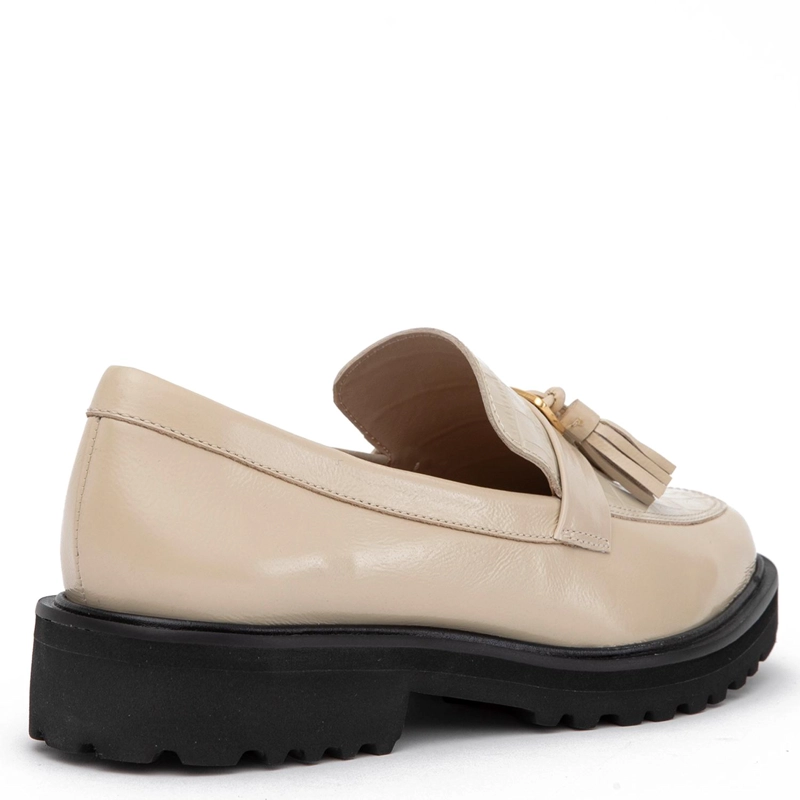 MOCASIN DE CUERO MUJER GACEL OFF WHITE AILEEN - 5