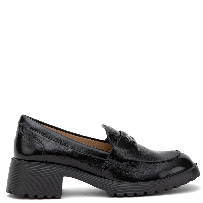 MOCASIN DE CUERO MUJER GACEL NEGRO BELEN - 1