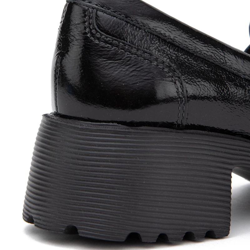 MOCASIN DE CUERO MUJER GACEL NEGRO BELEN - 4