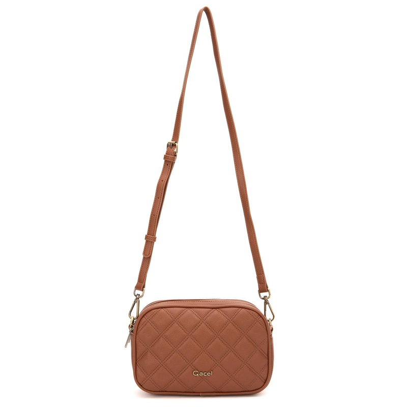 CARTERA MUJER GACEL TOSTADO BANDOLERA GRANDE - 1