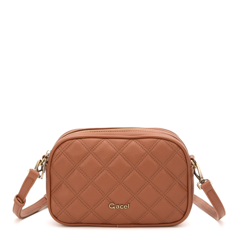CARTERA MUJER GACEL TOSTADO BANDOLERA GRANDE - 2
