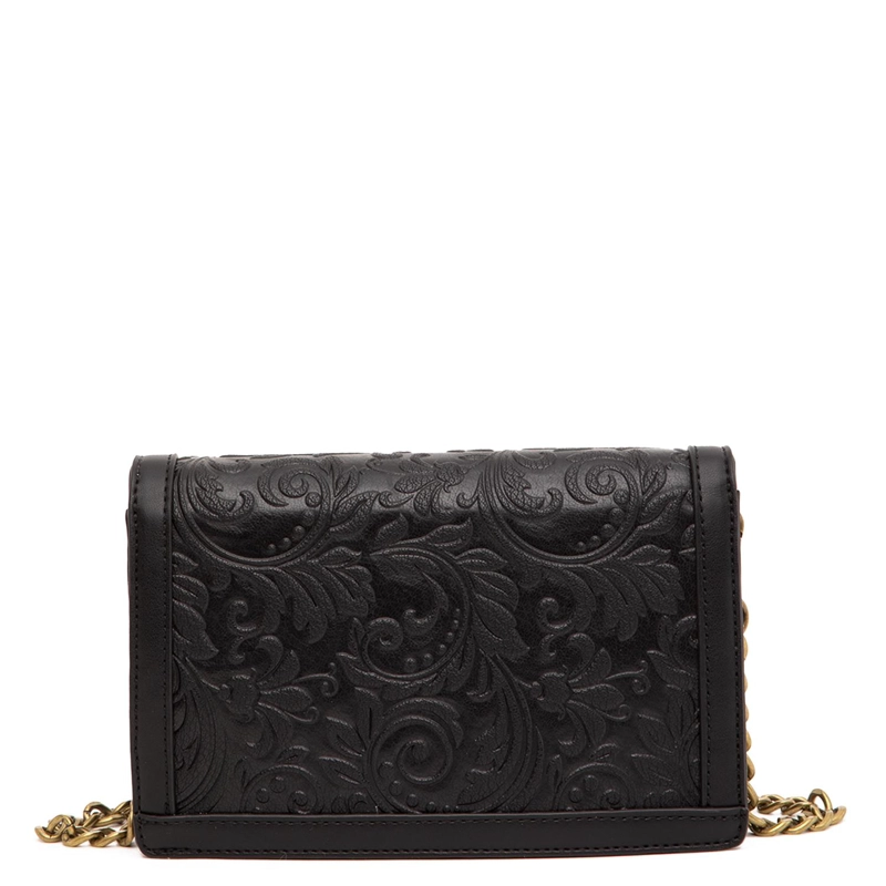 CARTERA MUJER GACEL NEGRO RETRO CON TAPA - 3