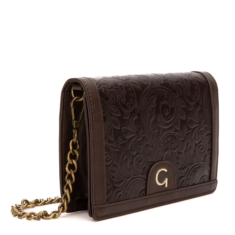 CARTERA MUJER GACEL CHOCOLATE RETRO CON TAPA - 4