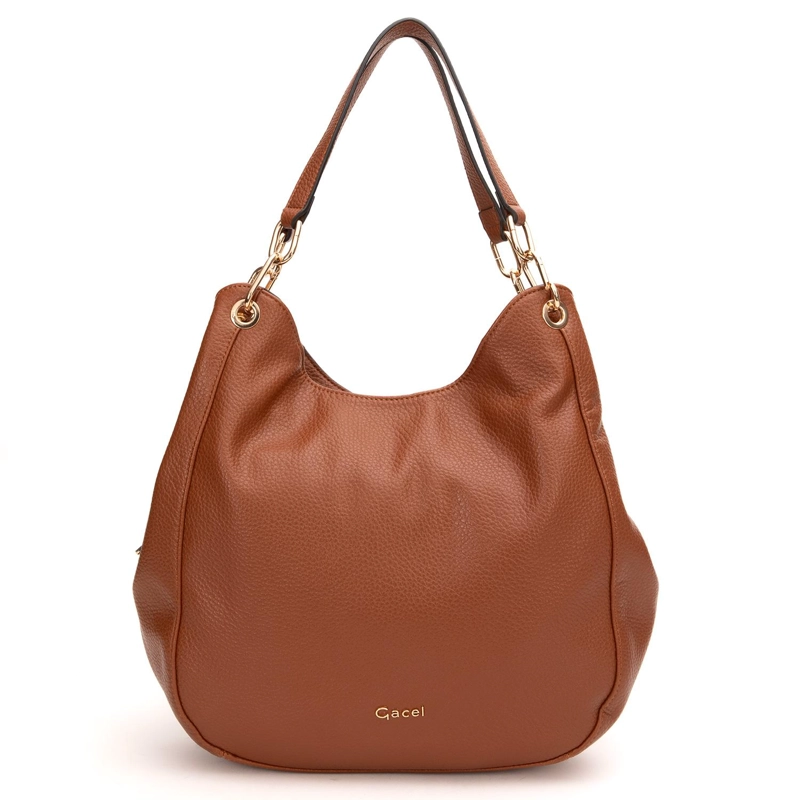 CARTERA MUJER GACEL TOSTADO DOS ASAS GRANDE - 1