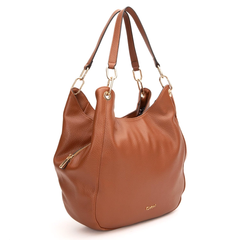 CARTERA MUJER GACEL TOSTADO DOS ASAS GRANDE - 3