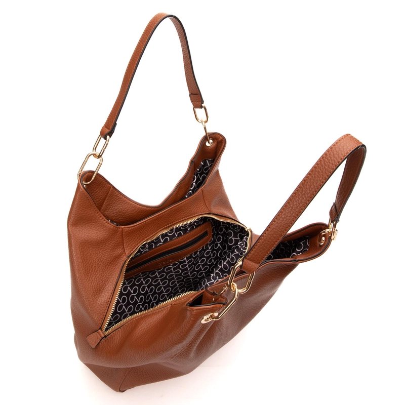 CARTERA MUJER GACEL TOSTADO DOS ASAS GRANDE - 5