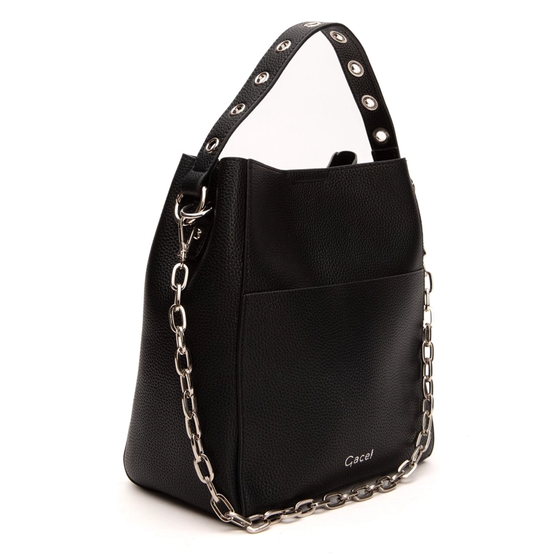 CARTERA MUJER GACEL NEGRO BUCKET - 4