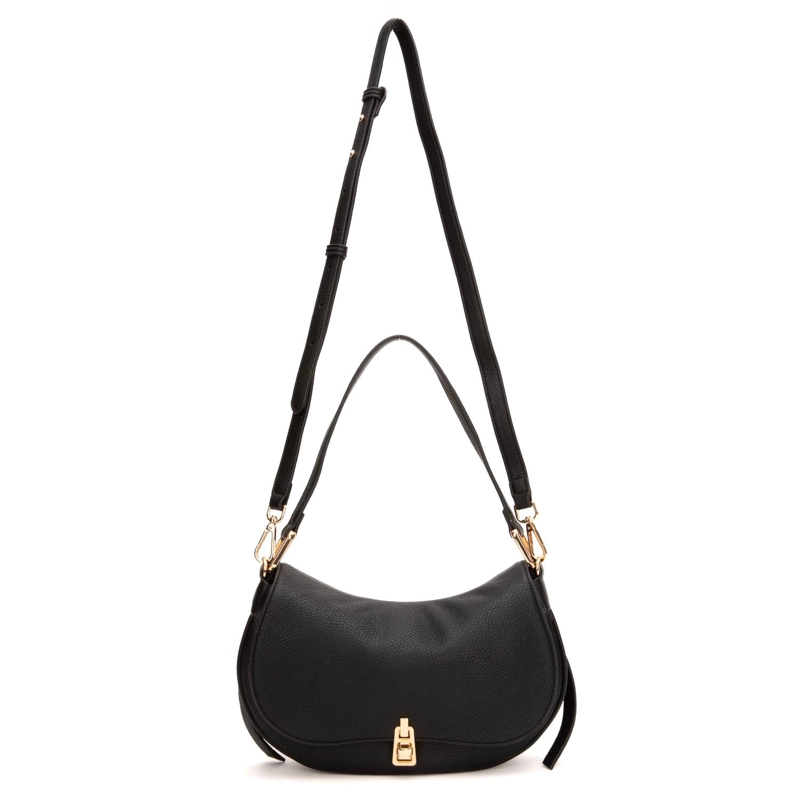 CARTERA MUJER GACEL NEGRO RETRO CON TAPA - 1
