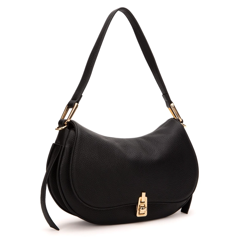 CARTERA MUJER GACEL NEGRO RETRO CON TAPA - 3