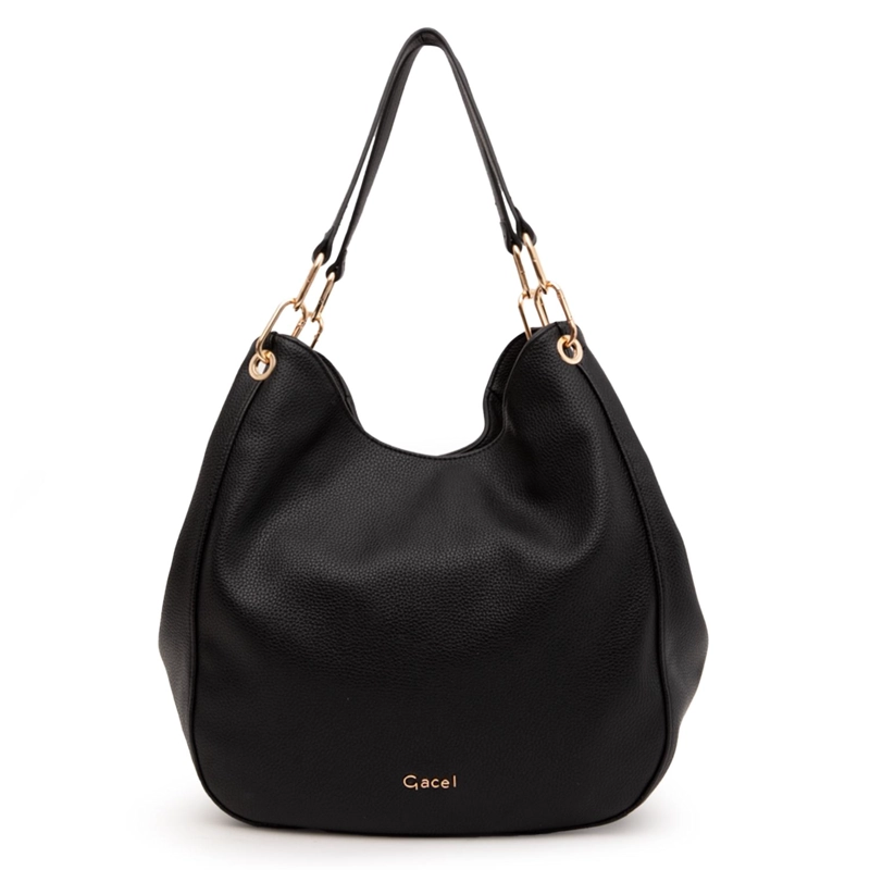 CARTERA MUJER GACEL NEGRO DOS ASAS GRANDE - 1