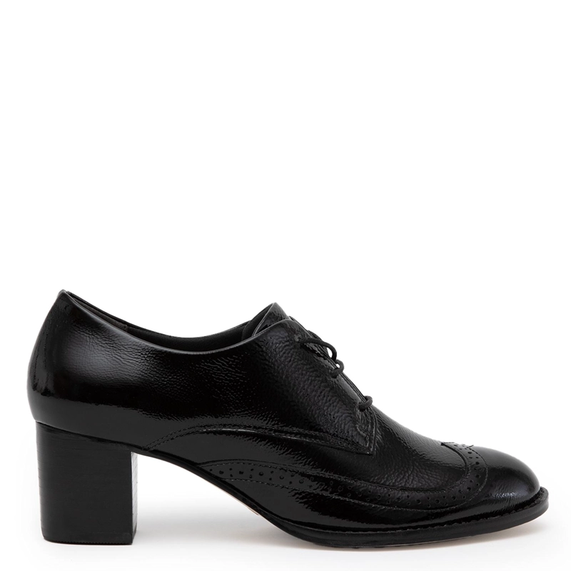 ZAPATO DE CUERO MUJER GACEL NEGRO CLAUDIA - 1