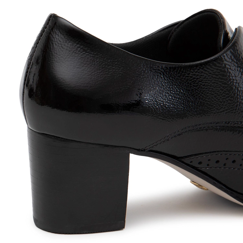 ZAPATO DE CUERO MUJER GACEL NEGRO CLAUDIA - 4