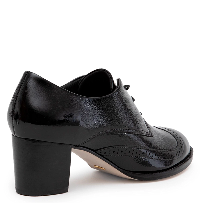 ZAPATO DE CUERO MUJER GACEL NEGRO CLAUDIA - 5