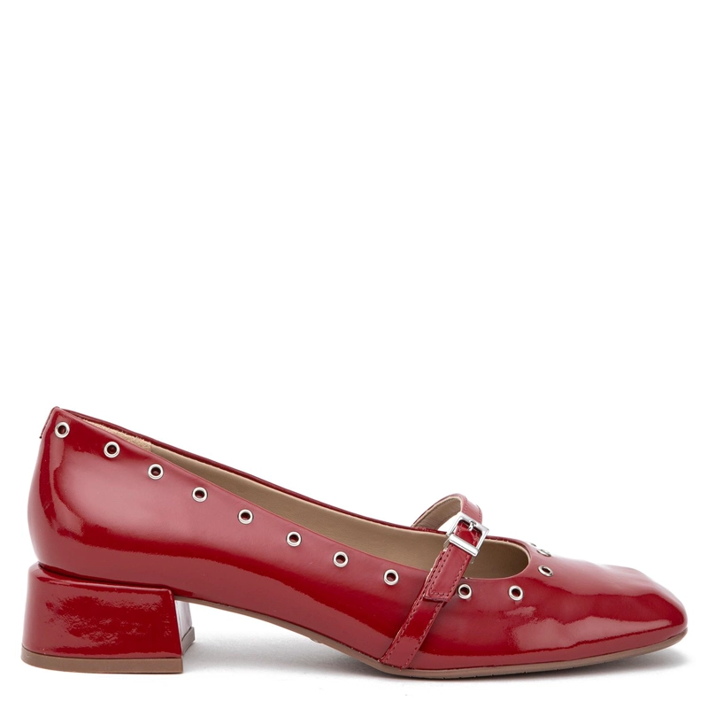 ZAPATO DE CUERO MUJER GACEL ROJO OPHELIA - 1