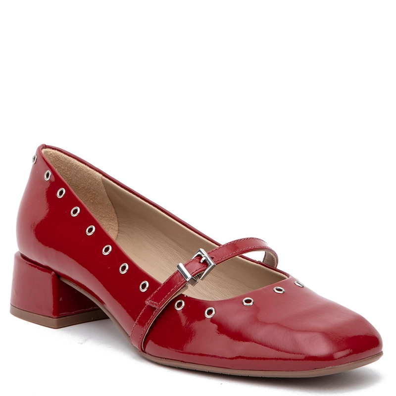 ZAPATO DE CUERO MUJER GACEL ROJO OPHELIA - 3