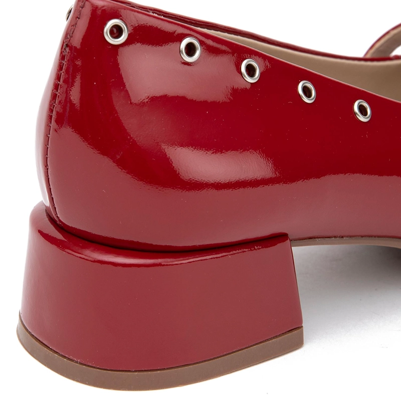 ZAPATO DE CUERO MUJER GACEL ROJO OPHELIA - 4