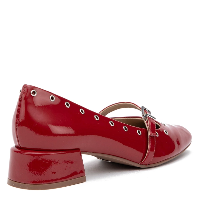 ZAPATO DE CUERO MUJER GACEL ROJO OPHELIA - 5