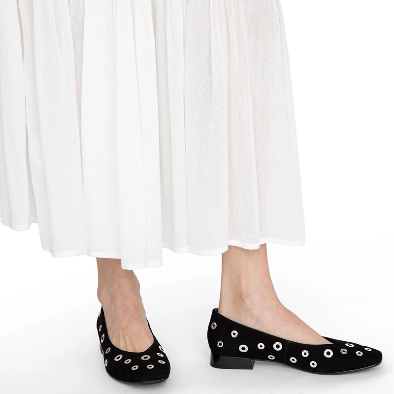 ZAPATO DE CUERO MUJER GACEL NEGRO LANA - 2