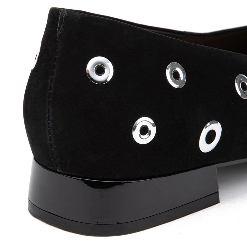 ZAPATO DE CUERO MUJER GACEL NEGRO LANA - 4