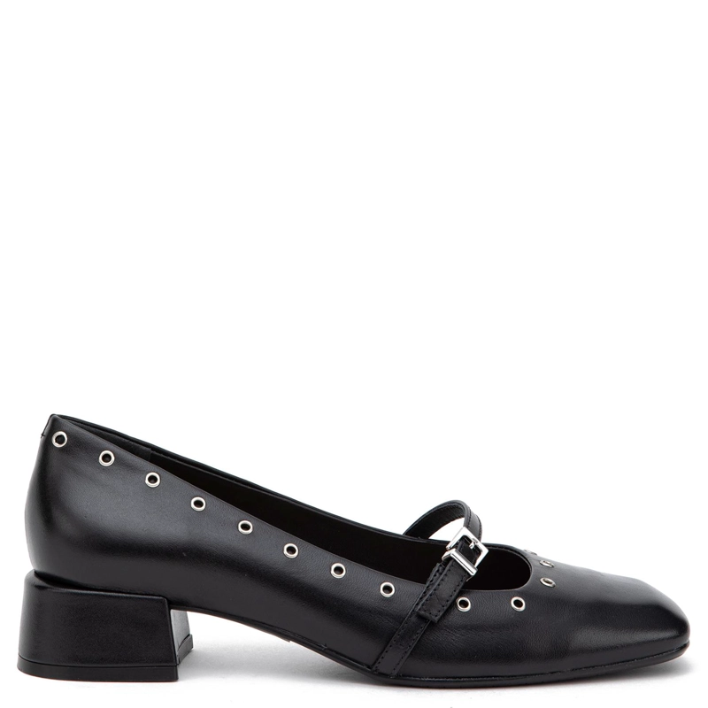 ZAPATO DE CUERO MUJER GACEL NEGRO OPHELIA - 1