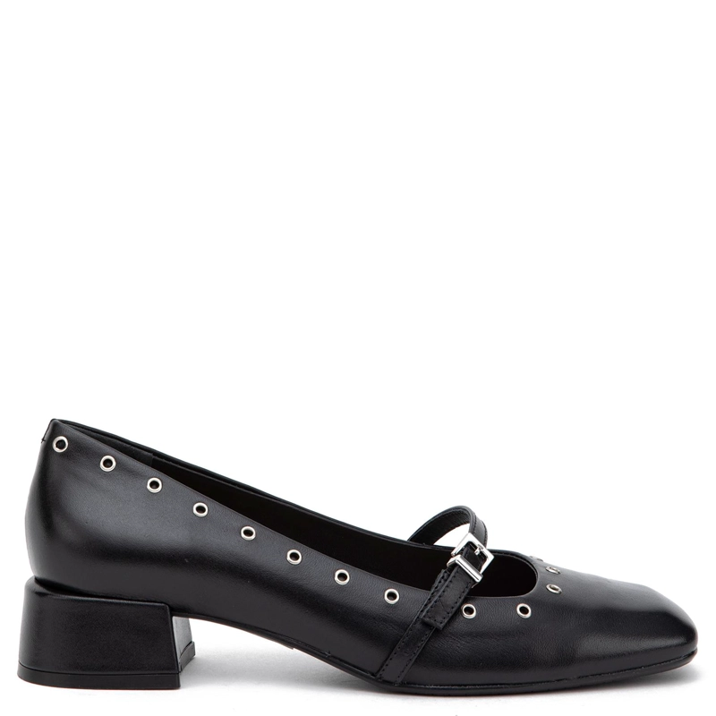 ZAPATO DE CUERO MUJER GACEL NEGRO OPHELIA - 1