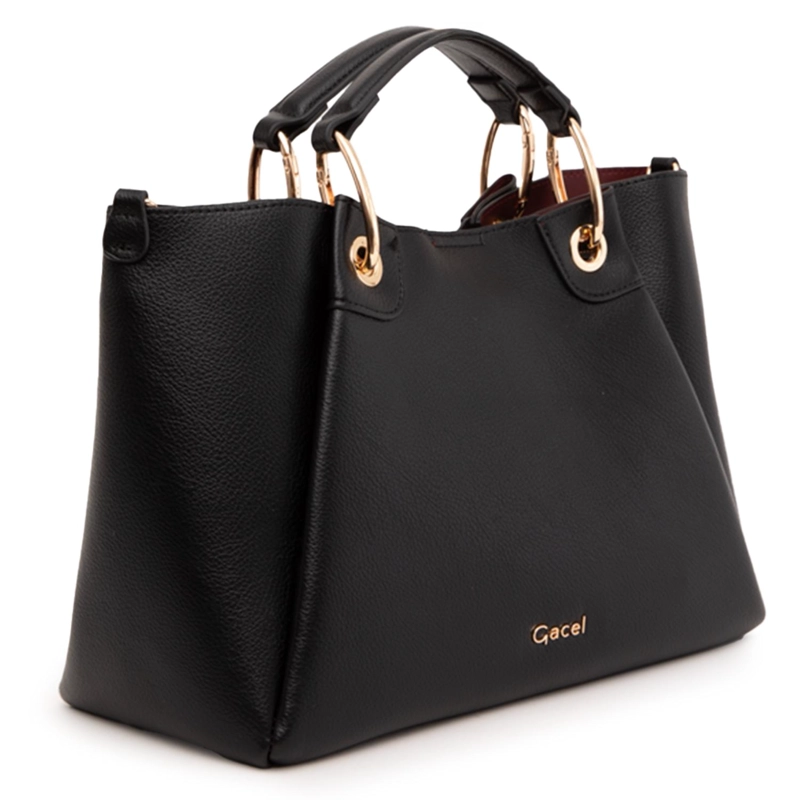CARTERA MUJER GACEL NEGRO DOS ASAS MEDIANA - 3