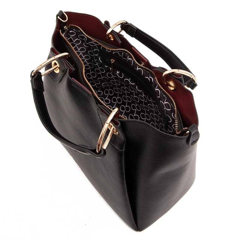 CARTERA MUJER GACEL NEGRO DOS ASAS MEDIANA - 5
